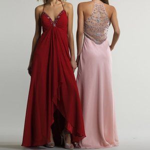 Dave & Johnny 6851 Blush Prom Dress Sz 7/8